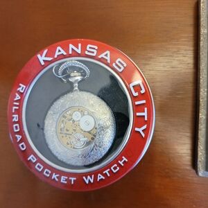 Brand New 48MM Kansas City Railroad Men's Pocket Watch